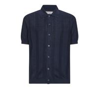 Brunello Cucinelli, ,Knitwear ,Uomo ,Blu ,4XL Cardigan in lino e cotone
