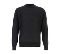 Brunello Cucinelli, ,Knitwear ,Uomo ,Nero ,L Slate Silk Blend Sweater