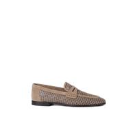 Brunello Cucinelli - Mocassini Slip-On in Pelle Traforata - - Shoes - Donna - Beige - 40 EU