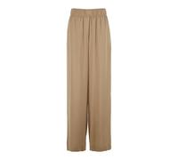 Brunello Cucinelli - Pantaloni ampi in seta - - Trousers - Donna - Beige - M
