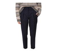 Brunello Cucinelli - Pantaloni Blu a Righe Fantasy - - Trousers - Donna - Nero - M