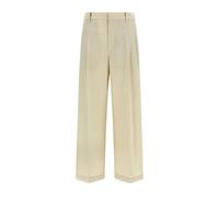 Brunello Cucinelli - Pantaloni con Pince - - Trousers - Donna - Beige - M
