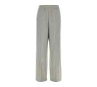 Brunello Cucinelli - Pantaloni in misto lana ricamati - - Trousers - Donna - Grigio - S