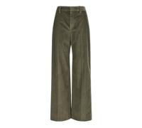 Brunello Cucinelli - Pantaloni Larghi in Velluto a Coste di Cotone - - Trousers - Donna - Verde - M