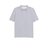 Brunello Cucinelli - Polo in Piqué di Cotone - - Tops - Uomo - Grigio - M