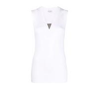 Brunello Cucinelli - Ribbed Jersey Top - - Tops - Donna - Bianco - L