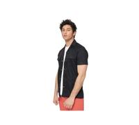 Brunello Cucinelli, ,Shirts ,Uomo ,Blu ,L Camicia a Maniche Corte Blu Navy