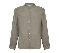 Brunello Cucinelli, ,Shirts ,Uomo ,Verde ,2XL Camicia in Lino Easy Fit