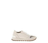 Brunello Cucinelli, ,Shoes ,Donna ,Grigio ,41 EU Sneakers Basse in Camoscio e Mesh