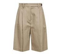 Brunello Cucinelli, ,Shorts ,Donna ,Beige ,S Pleated Bermuda Short