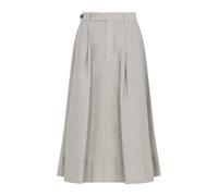 Brunello Cucinelli, ,Skirts ,Donna ,Beige ,M Gonna Sartoriale con Monili