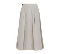 Brunello Cucinelli, ,Skirts ,Donna ,Beige ,S Cotton Midi Skirt