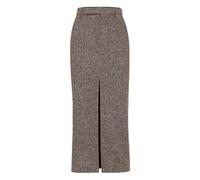 Brunello Cucinelli, ,Skirts ,Donna ,Marrone ,S Gonna Marrone a Vita Alta con Spacco