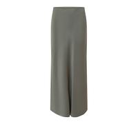 Brunello Cucinelli, ,Skirts ,Donna ,Verde ,S Gonna fluida sbieco in cady di raso