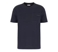 Brunello Cucinelli - T-shirt Girocollo con Taschino - - Tops - Donna - Blu - M