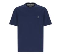 Brunello Cucinelli - T-shirt Girocollo - - Tops - Uomo - Blu - XL