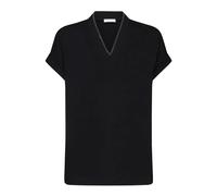 Brunello Cucinelli - T-shirt in cotone stretch - - Tops - Donna - Nero - M