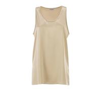 Brunello Cucinelli, ,Tops ,Donna ,Beige ,M Canotta di Seta