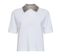 Brunello Cucinelli, ,Tops ,Donna ,Bianco ,M Polo a tre bottoni