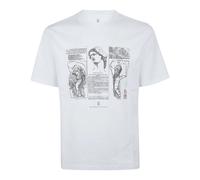 Brunello Cucinelli, ,Tops ,Uomo ,Bianco ,2XL Girocollo M/C con stampa