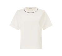Brunello Cucinelli, ,Tops ,Uomo ,Bianco ,L Embellished T-Shirt