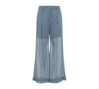 Brunello Cucinelli, ,Trousers ,Donna ,Blu ,XS Pantaloni in Organza