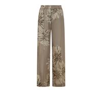 Brunello Cucinelli, ,Trousers ,Donna ,Verde ,S Bloom Print Pongee Pantaloni