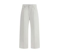 Brunello Cucinelli White Cotton Cropped Jeans - IT42 | L