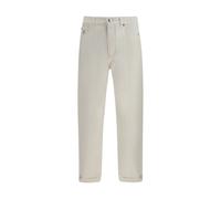 Brunello Cucinelli White Cotton Straight-Leg Jeans - IT54 | XXL