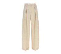 Brunello Cucinelli - Wide Pantaloni - - Trousers - Donna - Beige - S