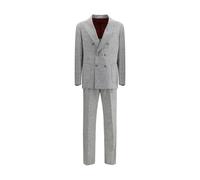 Brunello Cucinelli Wool and cashmere buttoned grisaille Suit - IT54 | XXL