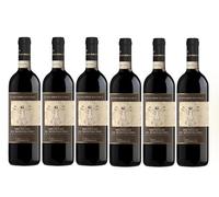 Brunello di Montalcino DOCG 2020 - Leonardo da Vinci - Vino Rosso Toscano 14% Vol - Strutturato, Elegante e Intenso - Invecchiato in Rovere - Eccellenza Made in Italy Premium Wine (6 bottiglie)