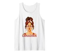 Brunette Canadian Girl Canada Flag Canadian Girlfriend Wife Canotta
