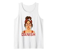 Brunette Danish Girl Denmark Flag Danish Girlfriend Wife Canotta