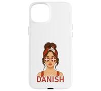 Brunette Danish Girl Denmark Flag Danish Girlfriend Wife Custodia per iPhone 15 Plus