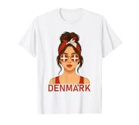 Brunette Danish Girl Denmark Flag Danish Girlfriend Wife Maglietta