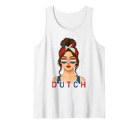 Brunette Dutch Girl Netherlands Flag Dutch Girlfriend Wife Canotta