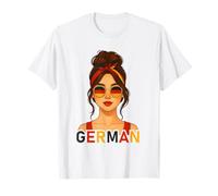 Brunette German Girl Germany Flag German Girlfriend Wife Maglietta