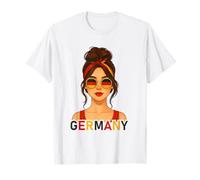 Brunette German Girl Germany Flag German Girlfriend Wife Maglietta