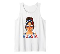 Brunette Russian Girl Russia Flag Russian Girlfriend Wife Canotta