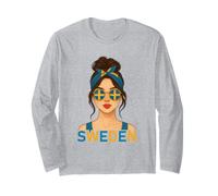 Brunette Swedish Girl Sweden Flag Swedish Girlfriend Wife Maglia a Manica