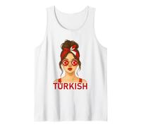 Brunette Turkish Girl Turkey Flag Turkish Girlfriend Wife Canotta