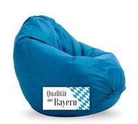 Bruni Classico L Blu - Pouf Sacco XXL, Pouf Poltrona a forma di goccia per soggiorno e camere, Bean Bag interno ed esterno, fodera lavabile, puff per adulti, con imbottitura