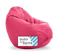 Bruni Pouf Classico L in rosa, XL con sacco interno per lettura, rivestimento rimovibile, perle in EPS per uso alimentare come imbottitura per BeanBag