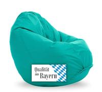 Bruni Pouf Classico L in turchese - XL pouf con sacco interno per lettura, fodera rimovibile, perline EPS per uso alimentare come imbottitura Bean Bag, made in Germany