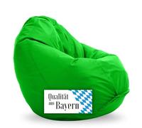 Bruni Pouf Classico M in verde - Pouf con sacco interno per la lettura e la lettura, fodera sfoderabile, perline EPS per uso alimentare come imbottitura Bean Bag, made in Germany