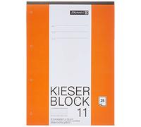 Brunnen 10 Blocchi da Disegno, Formato A4, 25 Fogli, Colore Bianco, MDF