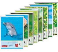 Brunnen 104188201 - Quaderno scolastico (A5, 50 fogli, a righe, rigatura 2, classe 2)