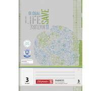 Brunnen 104510301 Recycled Exercise Book DIN A5 16 Sheets Easy to Handle