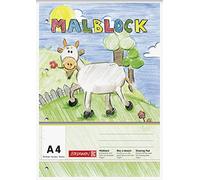Brunnen 104740701 - Blocco da colorare, formato A4, 70 g/m², 100 fogli, incollato sulla testa, 4 fori